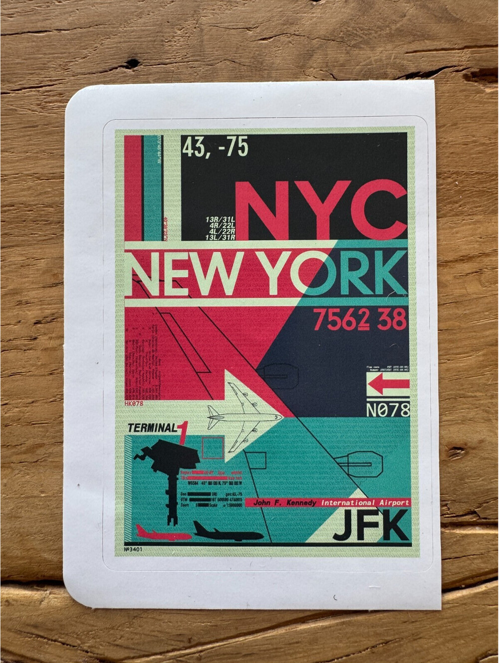JFK NYC Luggage Sticker New York